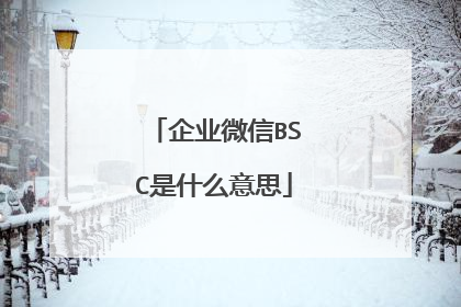 企业微信BSC是什么意思