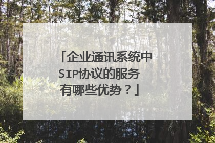 企业通讯系统中SIP协议的服务有哪些优势？