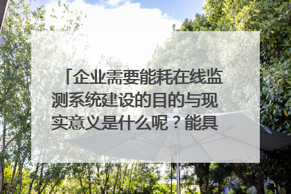 企业需要能耗在线监测系统建设的目的与现实意义是什么呢?能具体说一下嘛?