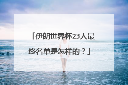 伊朗世界杯23人最终名单是怎样的?