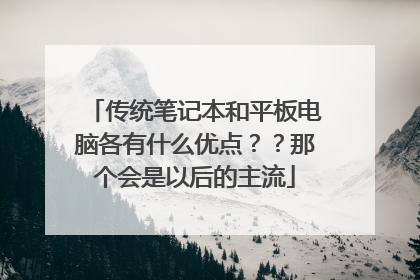 传统笔记本和平板电脑各有什么优点??那个会是以后的主流