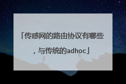 传感网的路由协议有哪些，与传统的adhoc