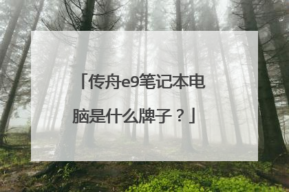 传舟e9笔记本电脑是什么牌子？