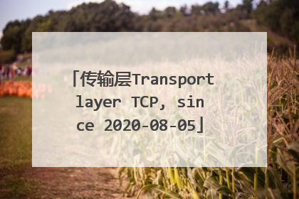 传输层Transport layer TCP, since 2020-08-05