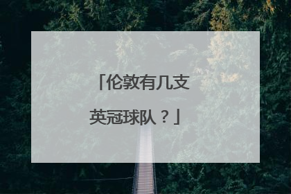 伦敦有几支英冠球队？