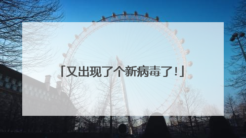 又出现了个新病毒了!