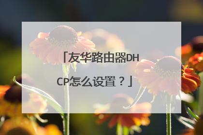 友华路由器DHCP怎么设置？