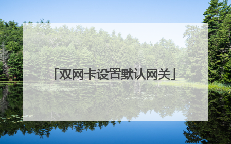 双网卡设置默认网关