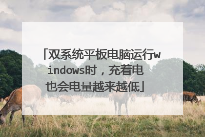 双系统平板电脑运行windows时，充着电也会电量越来越低