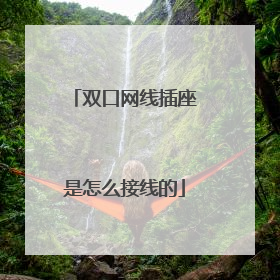 双口网线插座是怎么接线的