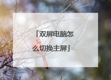 双屏电脑怎么切换主屏