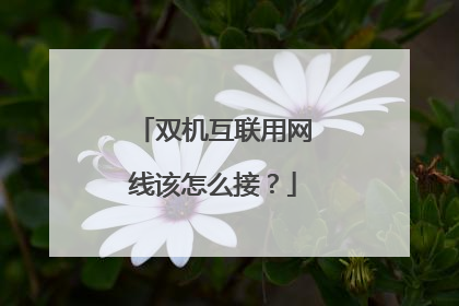 双机互联用网线该怎么接？