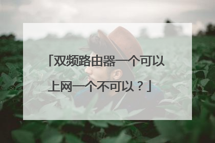 双频路由器一个可以上网一个不可以?