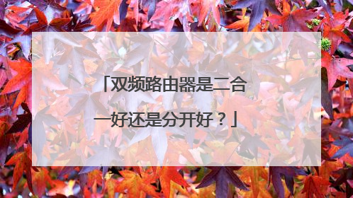 双频路由器是二合一好还是分开好？
