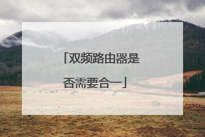 双频路由器是否需要合一