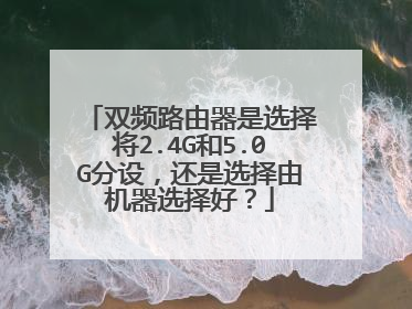 双频路由器是选择将2.4G和5.0G分设，还是选择由机器选择好？