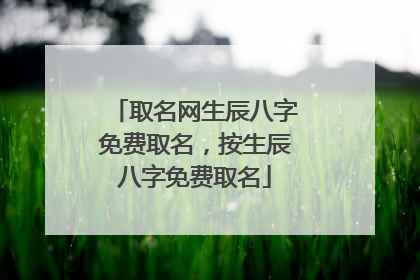 取名网生辰八字免费取名，按生辰八字免费取名