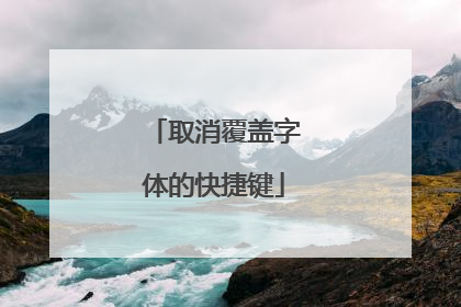 取消覆盖字体的快捷键