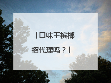 口味王槟榔招代理吗？