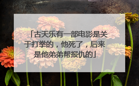 古天乐有一部电影是关于打拳的,他死了,后来是他弟弟帮报仇的