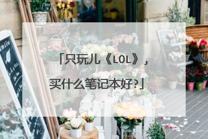 只玩儿《LOL》,买什么笔记本好?