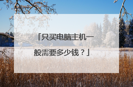 只买电脑主机一般需要多少钱?