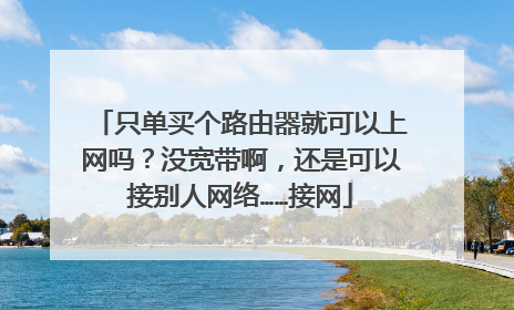 只单买个路由器就可以上网吗?没宽带啊,还是可以接别人网络……接网