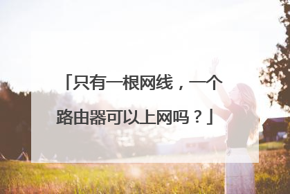 只有一根网线，一个路由器可以上网吗？