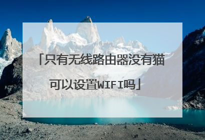 只有无线路由器没有猫可以设置WIFI吗