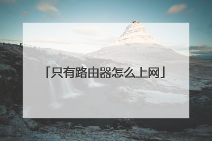 只有路由器怎么上网