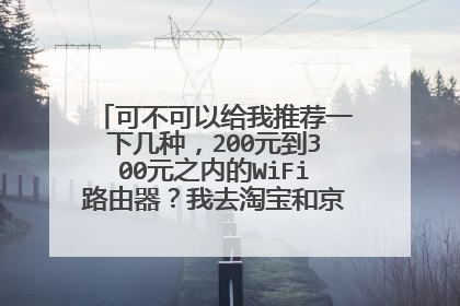 可不可以给我推荐一下几种,200元到300元之内的WiFi路由器?我去淘宝和京东看了,没看明白。