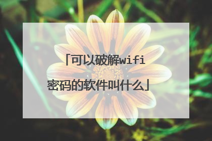 可以破解wifi密码的软件叫什么