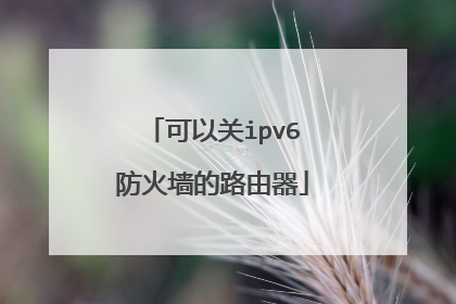 可以关ipv6防火墙的路由器