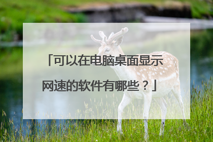 可以在电脑桌面显示网速的软件有哪些？