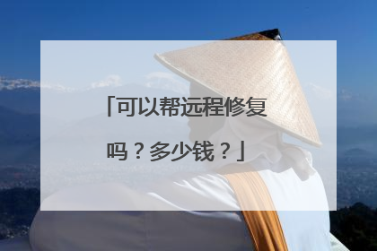 可以帮远程修复吗？多少钱？