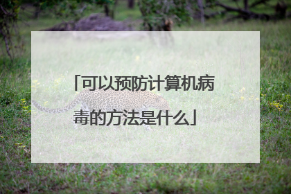 可以预防计算机病毒的方法是什么