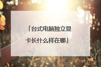 台式电脑独立显卡长什么样在哪