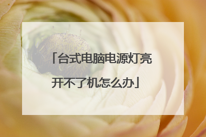 台式电脑电源灯亮开不了机怎么办