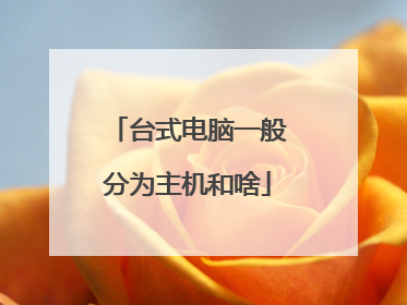 台式电脑一般分为主机和啥
