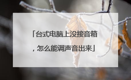 台式电脑上没接音箱，怎么能调声音出来