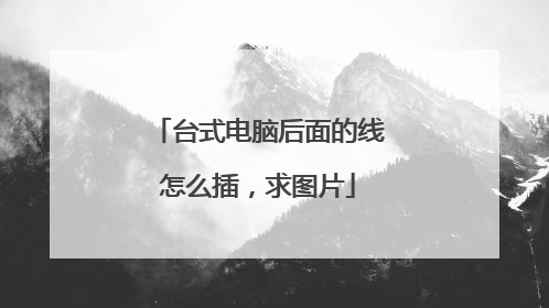 台式电脑后面的线怎么插，求图片