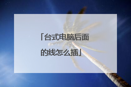 台式电脑后面的线怎么插