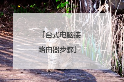 台式电脑接路由器步骤