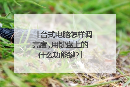 台式电脑怎样调亮度,用键盘上的什么功能键?