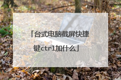台式电脑截屏快捷键ctrl加什么