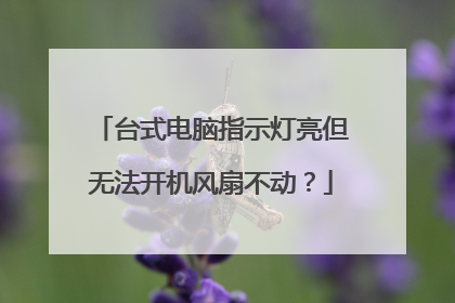 台式电脑指示灯亮但无法开机风扇不动?