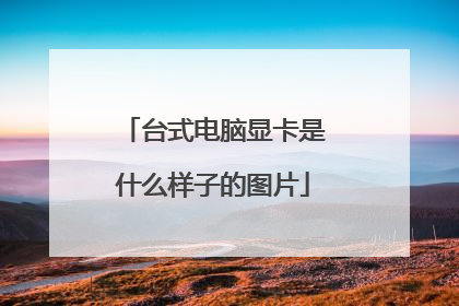 台式电脑显卡是什么样子的图片