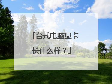 台式电脑显卡长什么样?