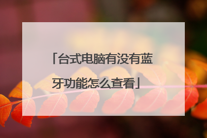 台式电脑有没有蓝牙功能怎么查看