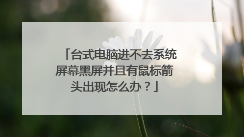 台式电脑进不去系统屏幕黑屏并且有鼠标箭头出现怎么办？